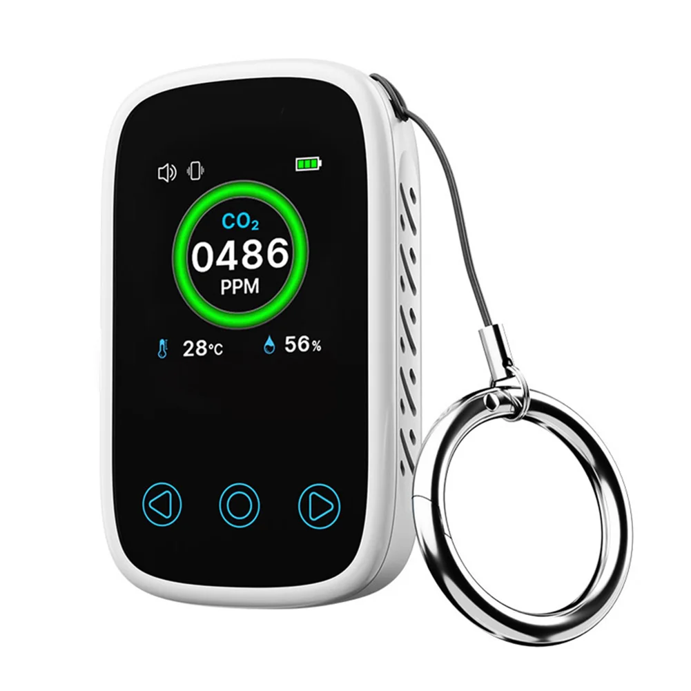 3 в 1 цифровой монитор температуры и влажности CO2 перезаряжаемый мини-детектор