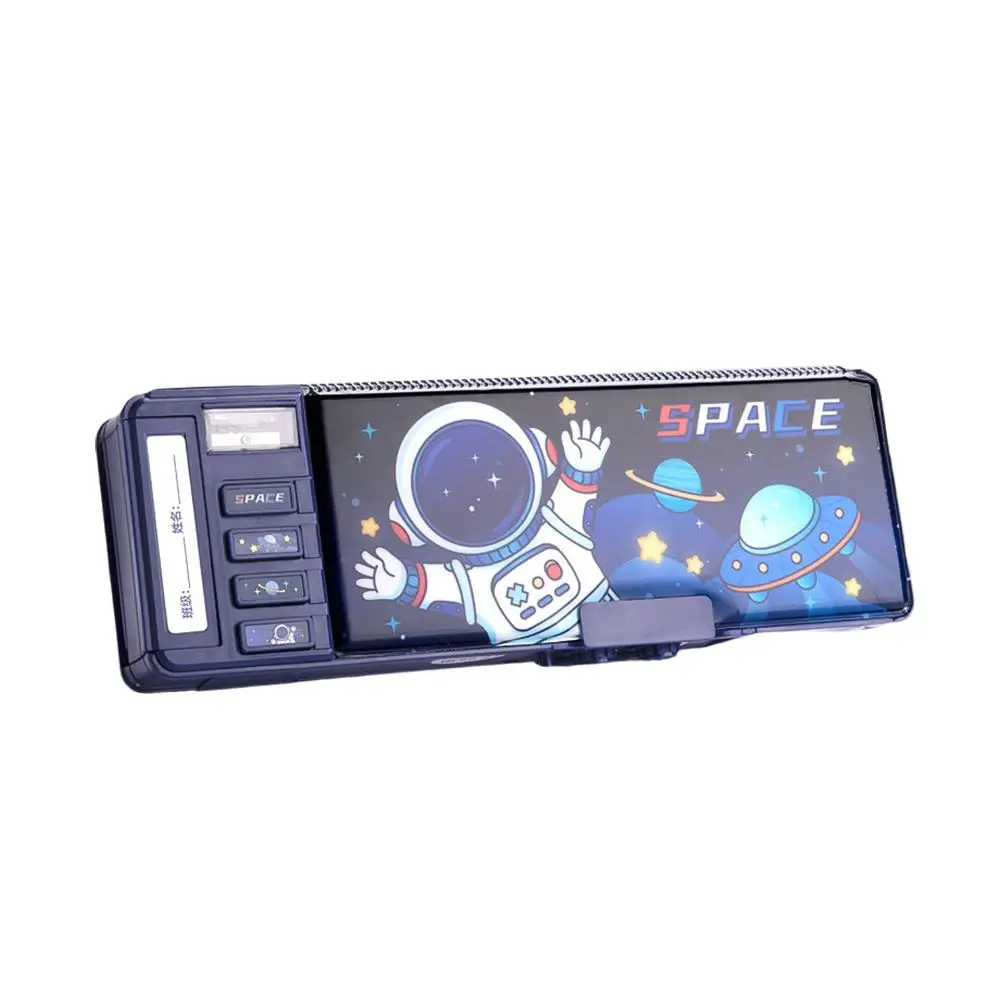 Студенческая многофункциональная двухслойная коробка для канцелярских