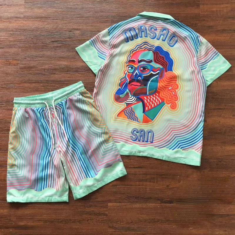 

Новые модные рубашки с граффити в стиле 1:1 Касабланки для мужчин и женщин, Винтажная футболка с коротким рукавом