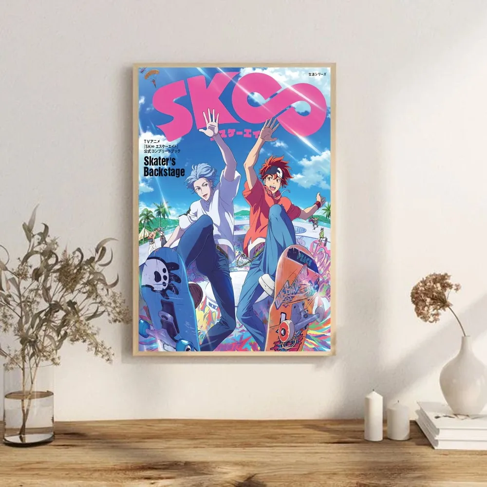 SK8 Бесконечность скейтборд аниме плакаты клейкий Декор Картина на стену белая
