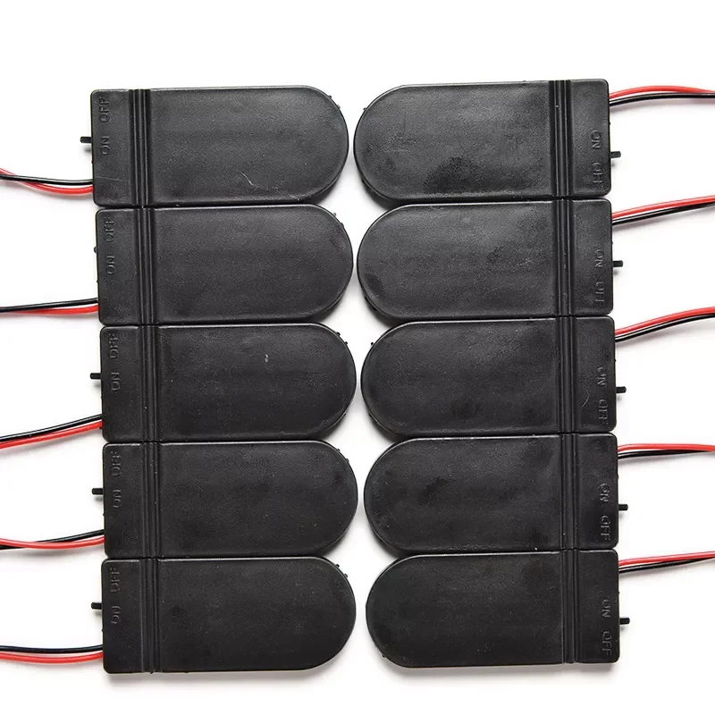 

CR2032 Button Coin Cell Battery Socket Holder Case Cover With ON/OFF Switch 3V x2 6V battery Storage Box