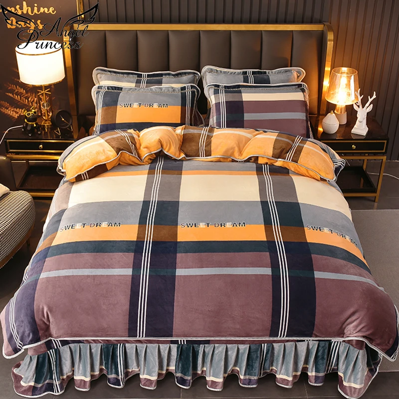 

Winter Duvet Cover - Premium Flannel Fabric, Warm, Breathable, Anti-Static, Non-Shedding, Machine Washable,Single/Double Sizes