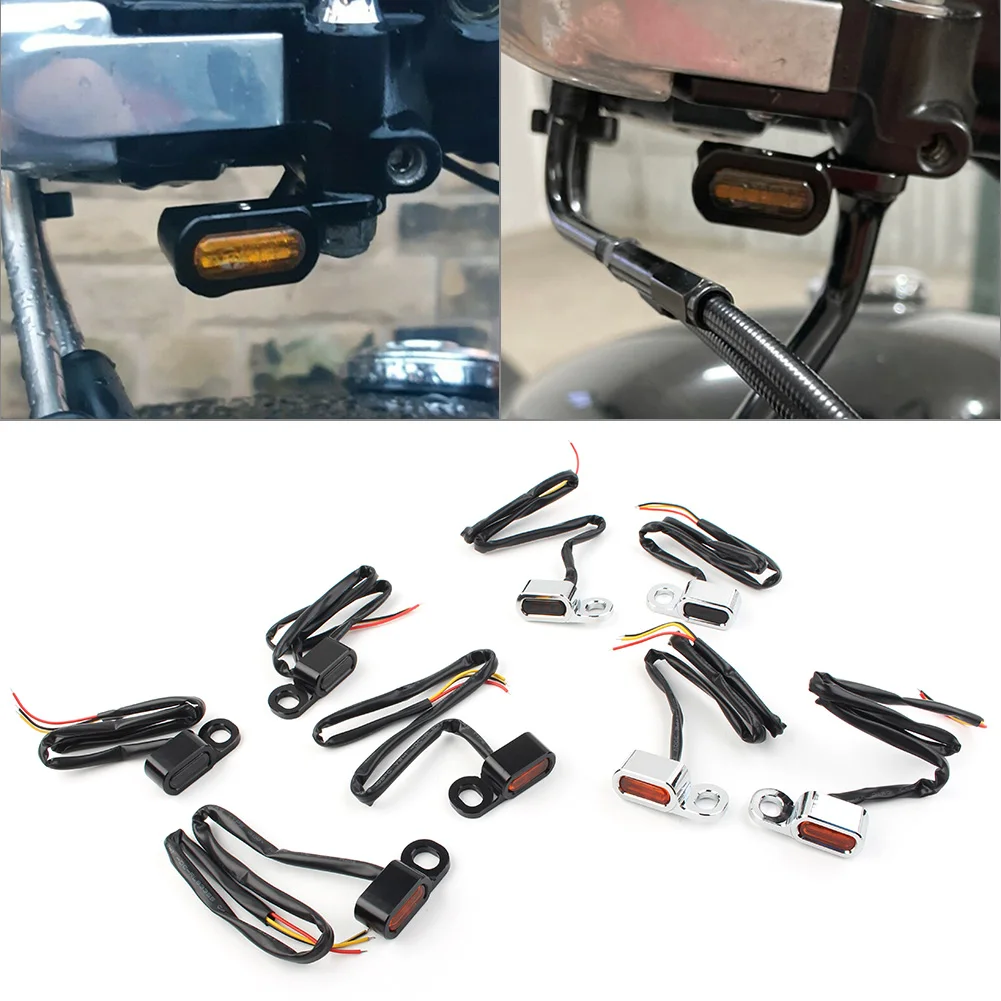 

Motorcycle 12V LED Turn Signals Indicators Running Light W For Harley Touring Models 2014-2021 & Softail 2016-2017