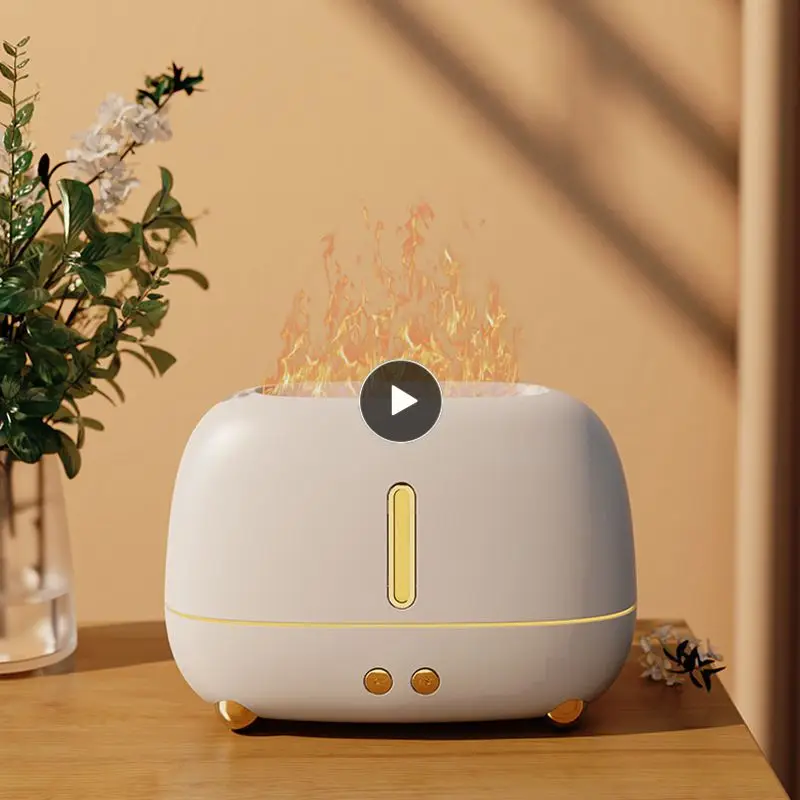 

Flame Humidifier 250ml Heavy Fog Aromatherapy Humidifiers 5w Visual Water Level Line Air Purifier Home-appliance Usb Silent