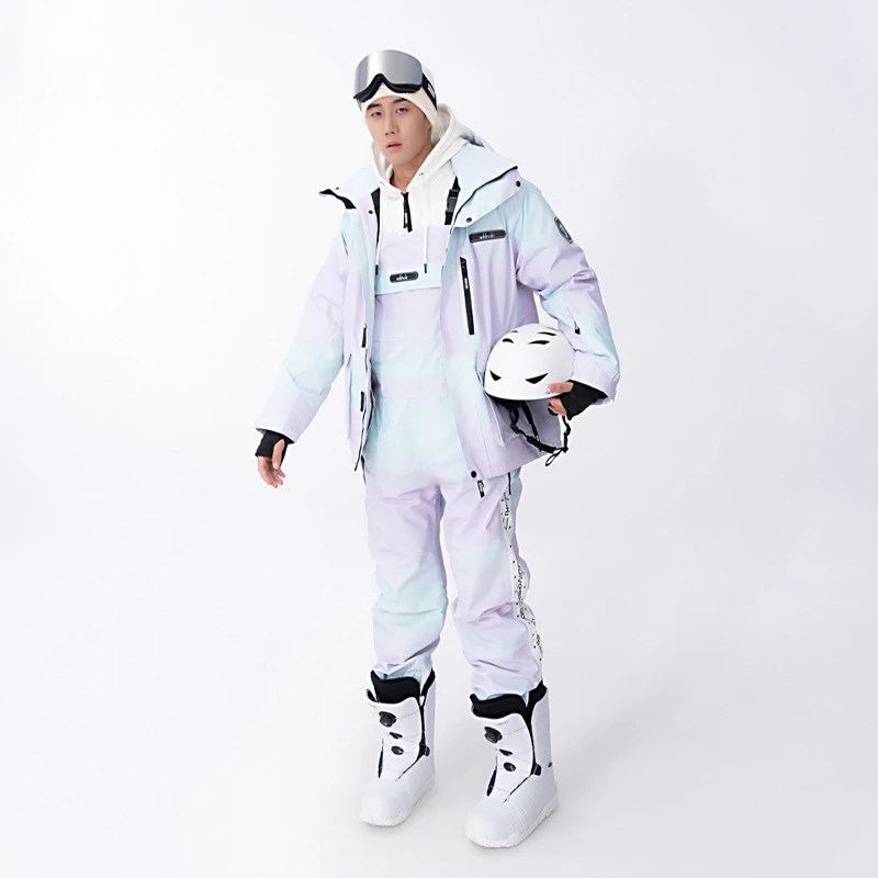 

2023 Winter New Ski Suit Men Outdoor Snowboard Skiing Jacket Snow Pants Thickened Thermal Overalls Ski Set Windproof Waterproof