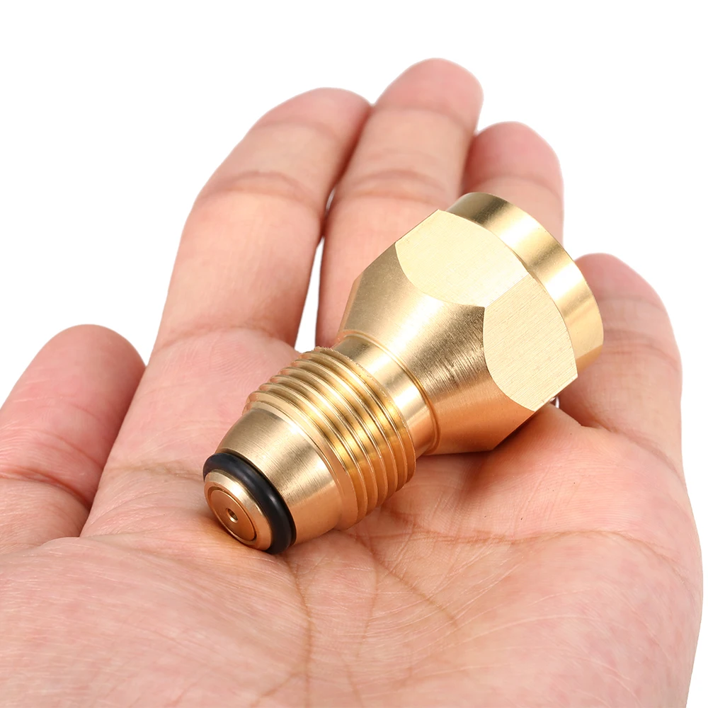 

Safety POL Adapter Propane Refill Adapter Solid Brass Regulator Valve LPG Tank Refiller Canister Fill Coupler for 1LB