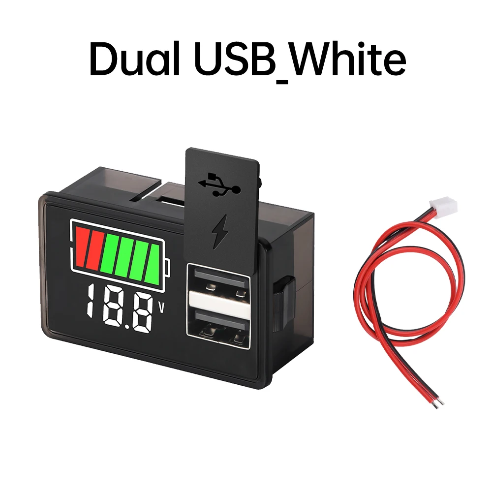 

Цифровой индикатор напряжения батареи Type-c USB DC 8 ~ 30 В Дисплей Светодиодный тестер Индикатор уровня заряда Измеритель емкости литиевой батареи