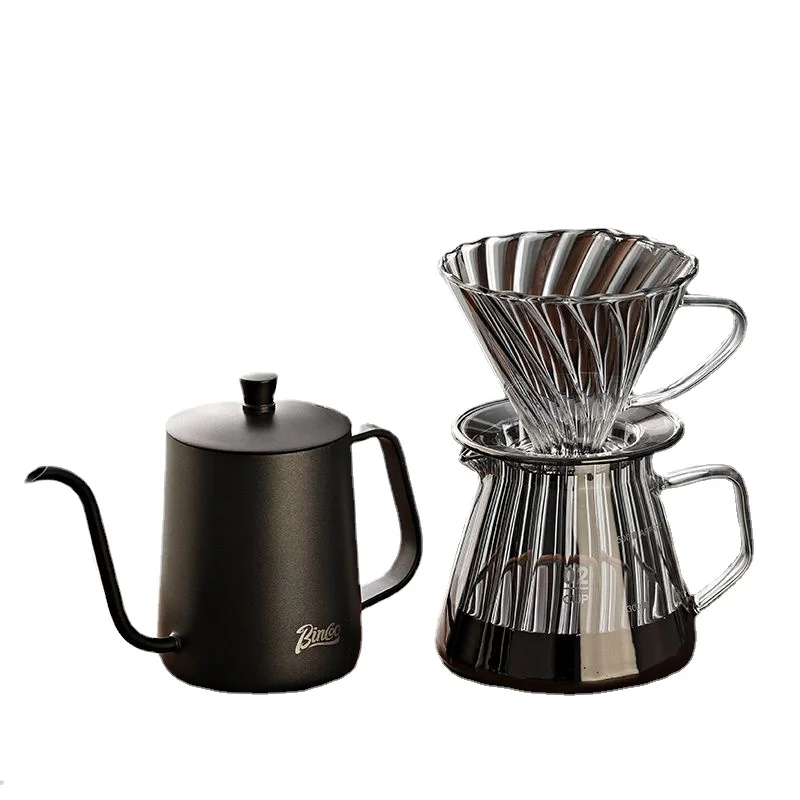 Наборы кофейных горшков с ручным тиснением современный домашний фильтр для кофе
