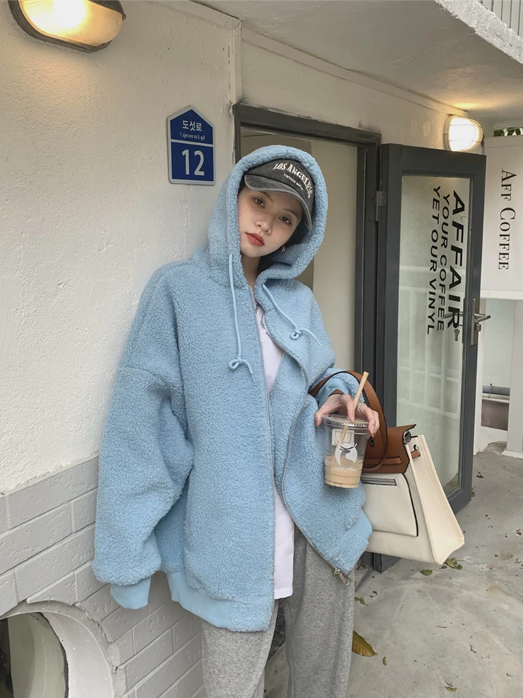 

Женская Повседневная Толстовка с капюшоном, однотонная свободная толстовка с надписью в Корейском стиле, Свитшот в японском стиле Харадзюку, винтажная одежда для женщин