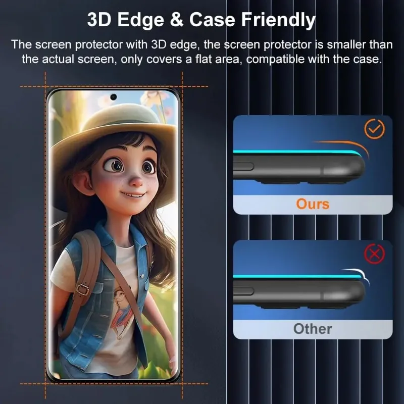 4 шт. 9H изогнутая четырехсторонняя клейкая Защитная пленка для экрана Xiaomi 12