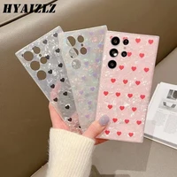 shell pattern small love heart phone case for samsung galaxy s22 ultra s21 plus s20 note 20 10 s10 s9 slim bling soft tpu cover