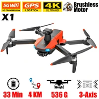 x1 drone 4k profesional gps 3 axis eis 5g wifi quadcopter 4km distance 500m height brushless dron with reperter abstacle avoider