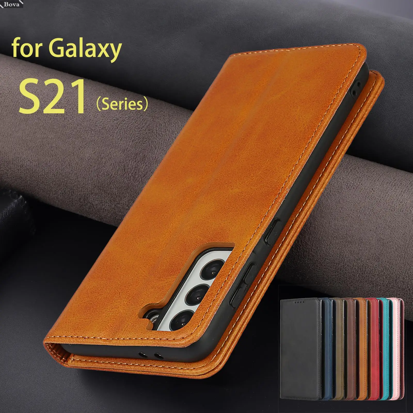 

Leather Case for Samsung Galaxy S21 FE S21+ Ultra 5G Holster Magnetic attraction Flip Cover Case Wallet Phone Bags Fundas Coque