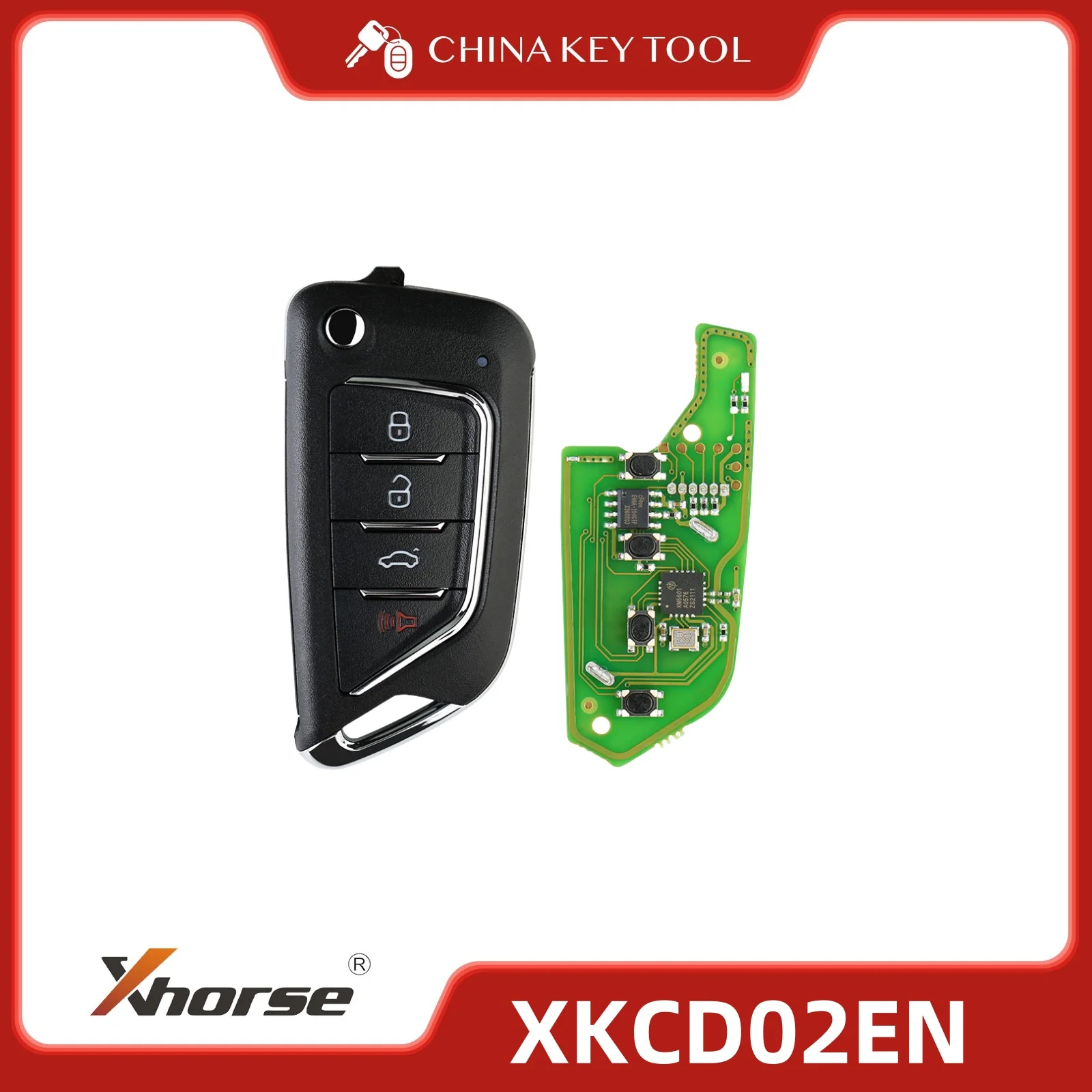 

1PCS Xhorse Universal Wire Remote Key For Cadillac Style 4 Button XKCD02EN