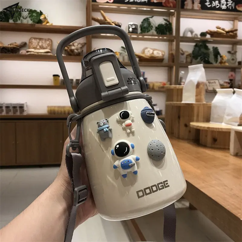 

Airup Kawaii Thermos Water Bottles for Children Kids Girls Termica Hot Drinks With Straw Children's Thermal Stainless Steel Cup