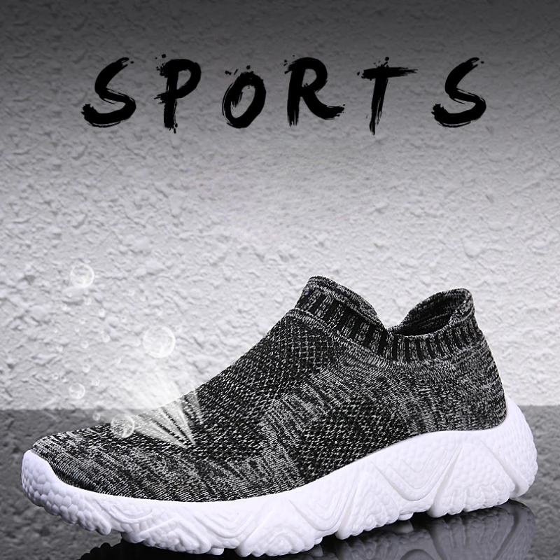 Men Shoes Breathable Walking Casual Shoes Sneakers Slip-on Breathable Outdoor Footwear Non-slip Workout Shoes Zapatillas Hombre