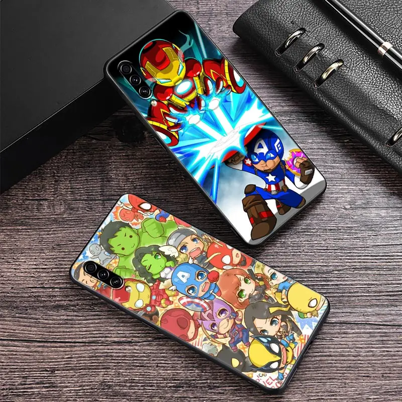 

Cute Marvel Ironman Captain America Case For Samsung Galaxy A30 A30S A50 S A20E A20 A40 A70 A10E Note 8 9 10 20 Ultra Back Cover