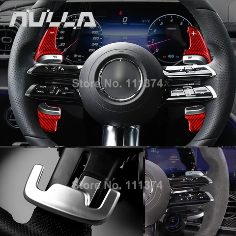 Настоящие переключатели из углеродного волокна для Benz AMG E53 SL43 55 GLS63 GLE53 GT43 GLC W213 EQE EQS Sedan GLS 63 SUV GLE 53 GLE 63