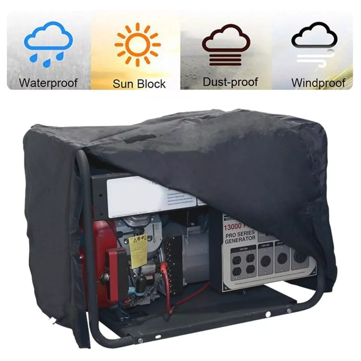 

NEW Outdoor generator sun protection cover 210D Oxford cloth dust and rain cover is suitable for all kinds of machine engines