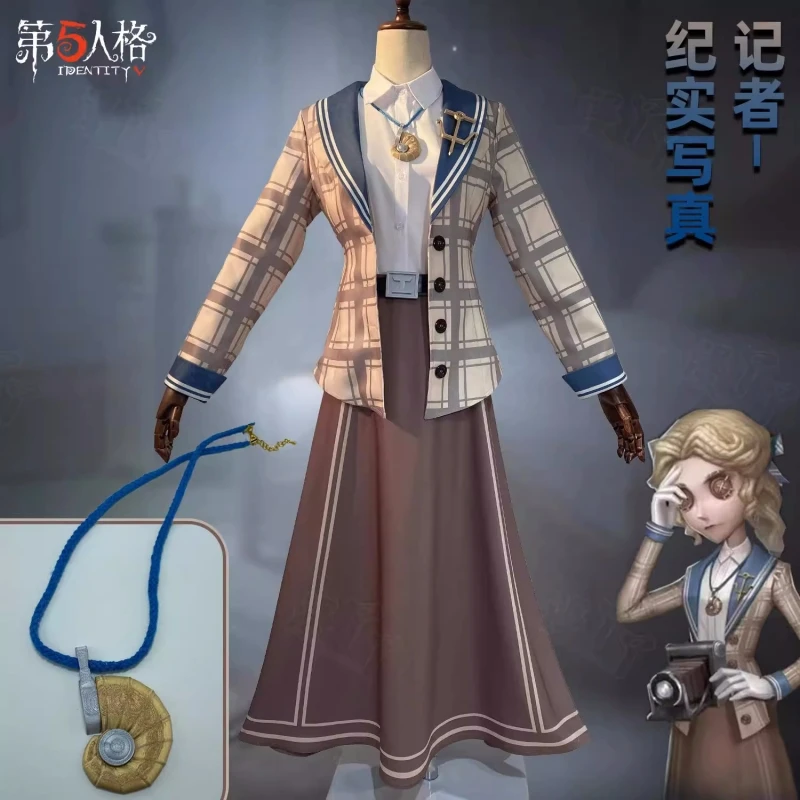 Костюм для косплея Reporter Game Identity V Alice Cos аниме женская модная одежда Survivor ролевых