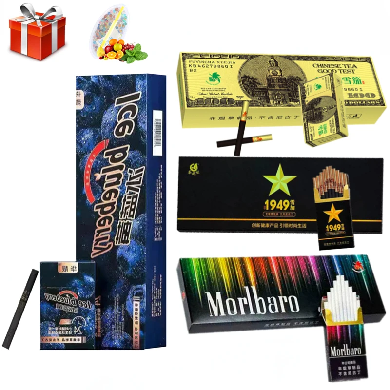 

200PCS Women Men Tea Smoke Mint Flavors Tea Herbal Tobacco Substitution No Nicotine Cigarettes Tobacco Cigar Elf Bar Cigarette