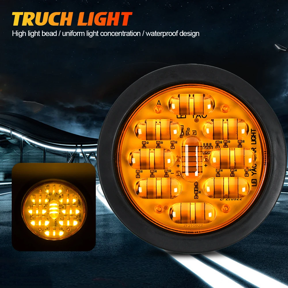 1 шт. 9 светодиодных боковых габаритных огней для прицепа 24 В 1 шт. 9 светодиодных боковых габаритных огней для прицепа 24 В