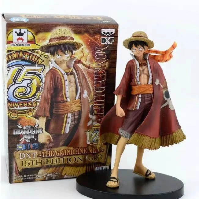 

Высококачественная цепочка на 15-ю годовщину, Banpresto D Luffy, стойка Ver. Коллекционная экшн-фигурка из ПВХ, игрушка с коробкой 18 см