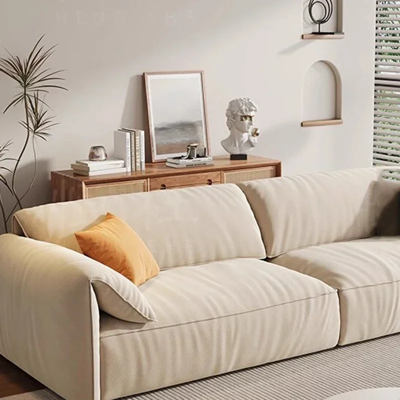 Простые диваны для гостиной кресла отдыха диван маленькой квартиры кремовый