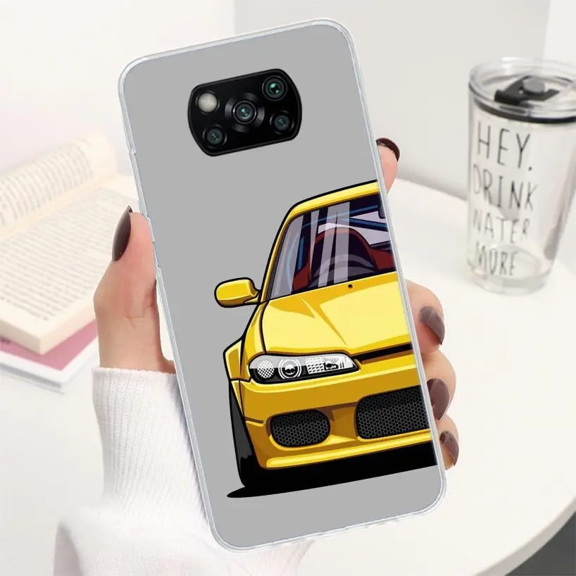 Чехол JDM для Xiaomi Poco X3 Nfc X4 X5 M3 M4 Pro M2 F3 F2 F1 Mi Note 10 A1 A2 A3 Lite CC9E