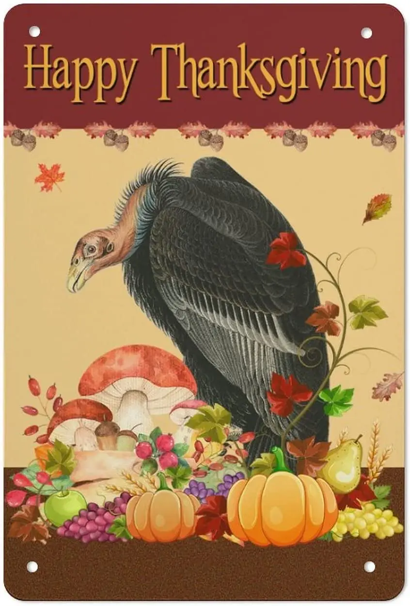 

Жестяные знаки в винтажном стиле с надписью на День Благодарения и индейки, ретро металлический знак, забавный Настенный декор, искусство д...