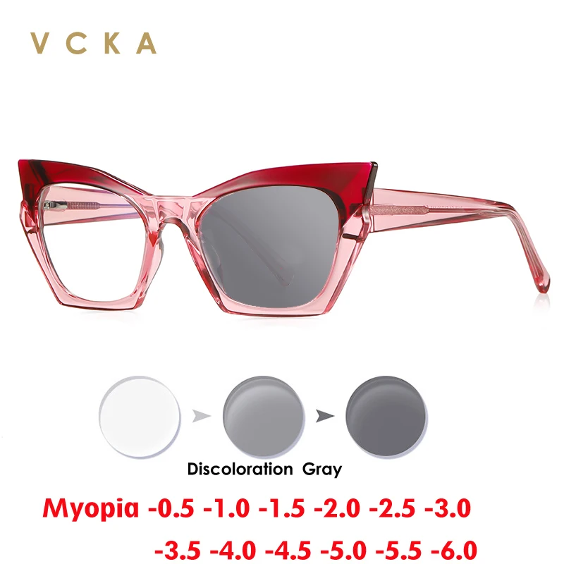VCKA анти-синий свет кошачий глаз очки для близорукости оправа модная женская