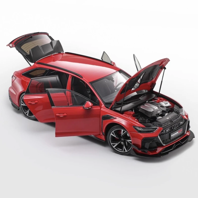 Фото Новинка в наличии Kiloworks 1:18 Darwinpro Audi Rs6 Darwin-Модифицированный сплав, полностью открытые литые украшения, игрушки на заказ, детский рождественский подарок №3