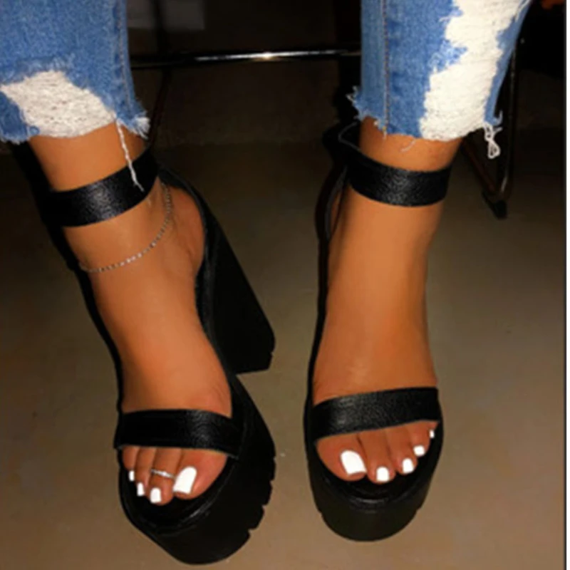 

2022 Sexy Classic High Heels Women Sandals Summer Shoes Ladies Strappy Pumps Platform Heels Woman Ankle Strap Shoes Female Pumps