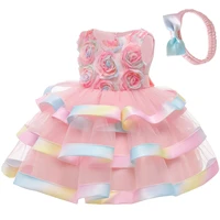 for 1 9 year kids girls flower princess dress colorful matching 2022 summer new baby girls dress sleeveless gauze skirt