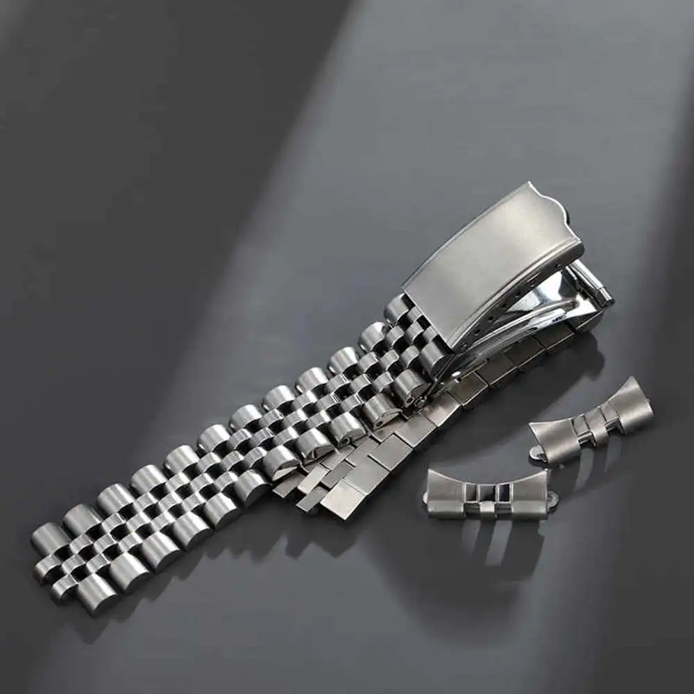 Watch Accessories Silver 18mm 19mm 20mm Band Bracelet 316L Stainless Steel Jubilee Strap For Seiko5 Watch