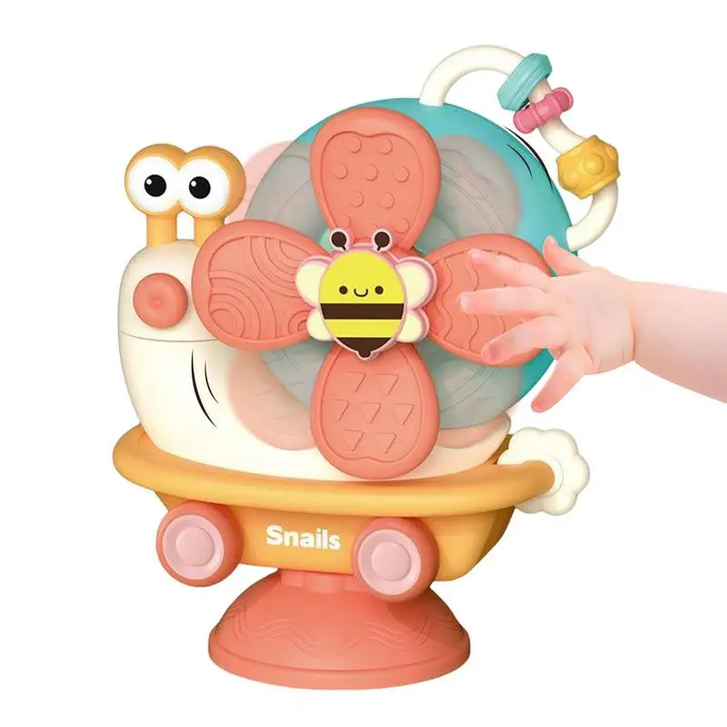 

High Chair Toy Snail Shape Bath Toys 5-in-1 Kids Sensory Montessori Educational Fine Motor Skills Toy Birthday Gifts For Kids