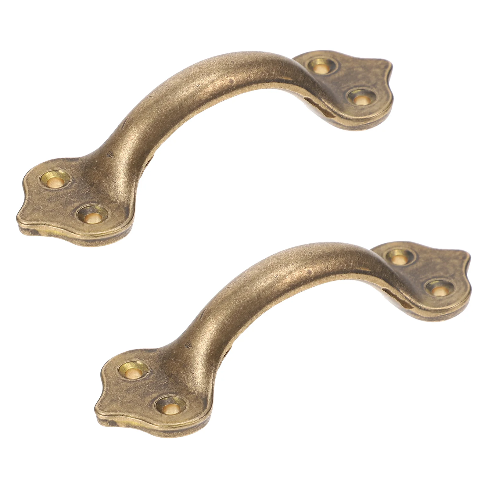 

2pcs Handle Drawer Handle Wardrobe Door Handle Furniture Accessory (Bronze)