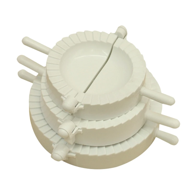 

3pcs/Set 7/8/10CM Dumpling Molds Plastic Dough Press Dumpling Mould Kitchen Accessories Cooking Pastry Chinese Food Jiaozi Maker