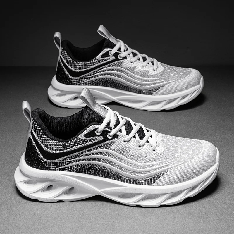 Brand Men Shoes Lace Up Mesh Men's Running Shoes Breathable Lightweight Casual Shoes Big Size Man Tenis Shoe Zapatillas Hombre