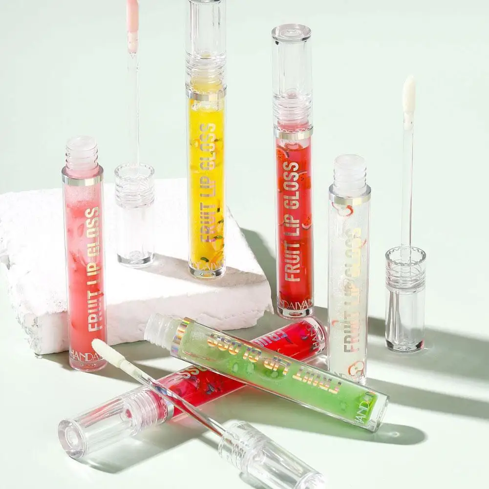 

Фруктовый бальзам для губ, праймер для макияжа губ, увлажняющий прозрачный косметический блеск, прозрачный увлажняющий бальзам для губ, стойкое масло Q3U7