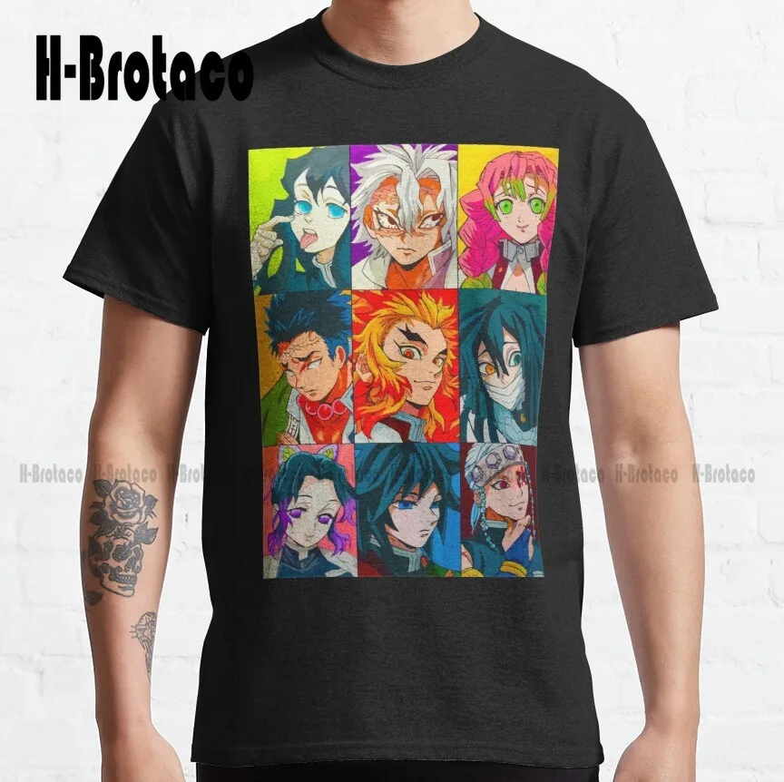 

Классическая футболка с изображением деревни мечтсмит Arc - All Hashira, Футболки унисекс с цифровой печатью для подростков с изображением рассек...