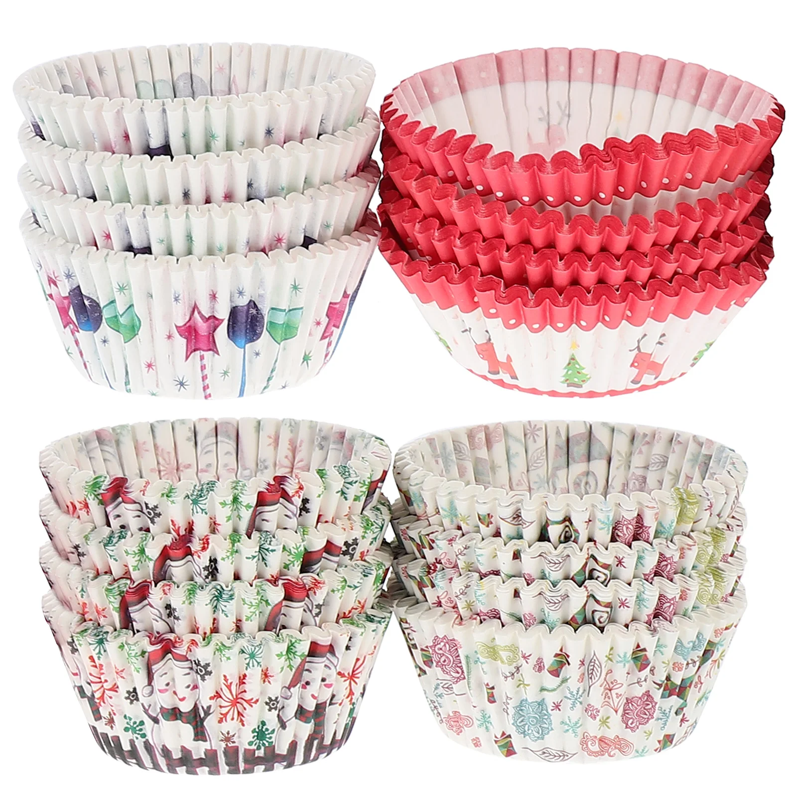 

Cupcake Christmas Baking Cups Cup Muffin Liner Mini Paper Cake Pan Decors Holidayoil Proofwrappers Supplies Pudding Liners Pans
