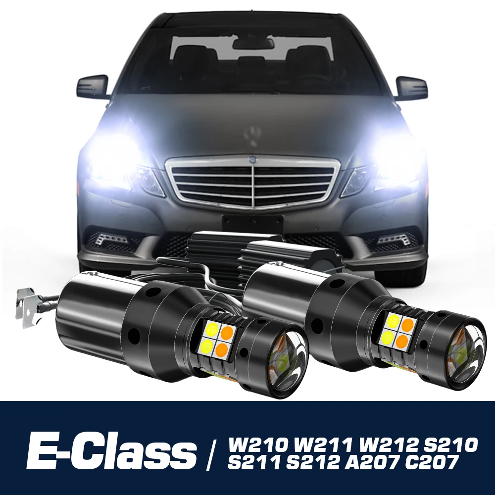 

2pcs LED Dual Mode Turn Signal+Daytime Running Light Canbus DRL For Mercedes E-Class W210 W211 W212 A207 C207 S210 S211 S212