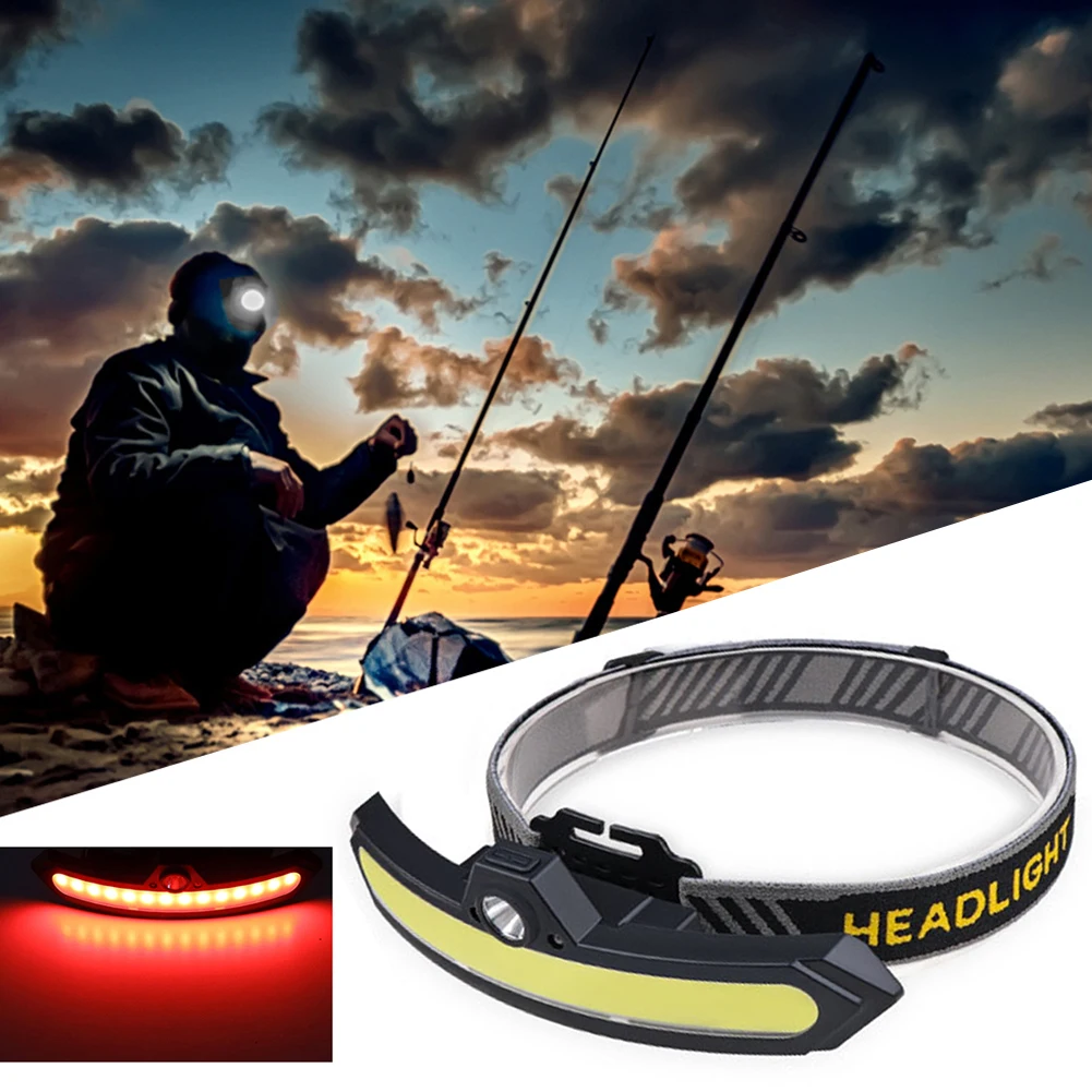 

LED Headlamp Smart Wave Induction Waterproof Outdoor Safety Headlight Torch for Camping Hiking Cycling Night Fishing