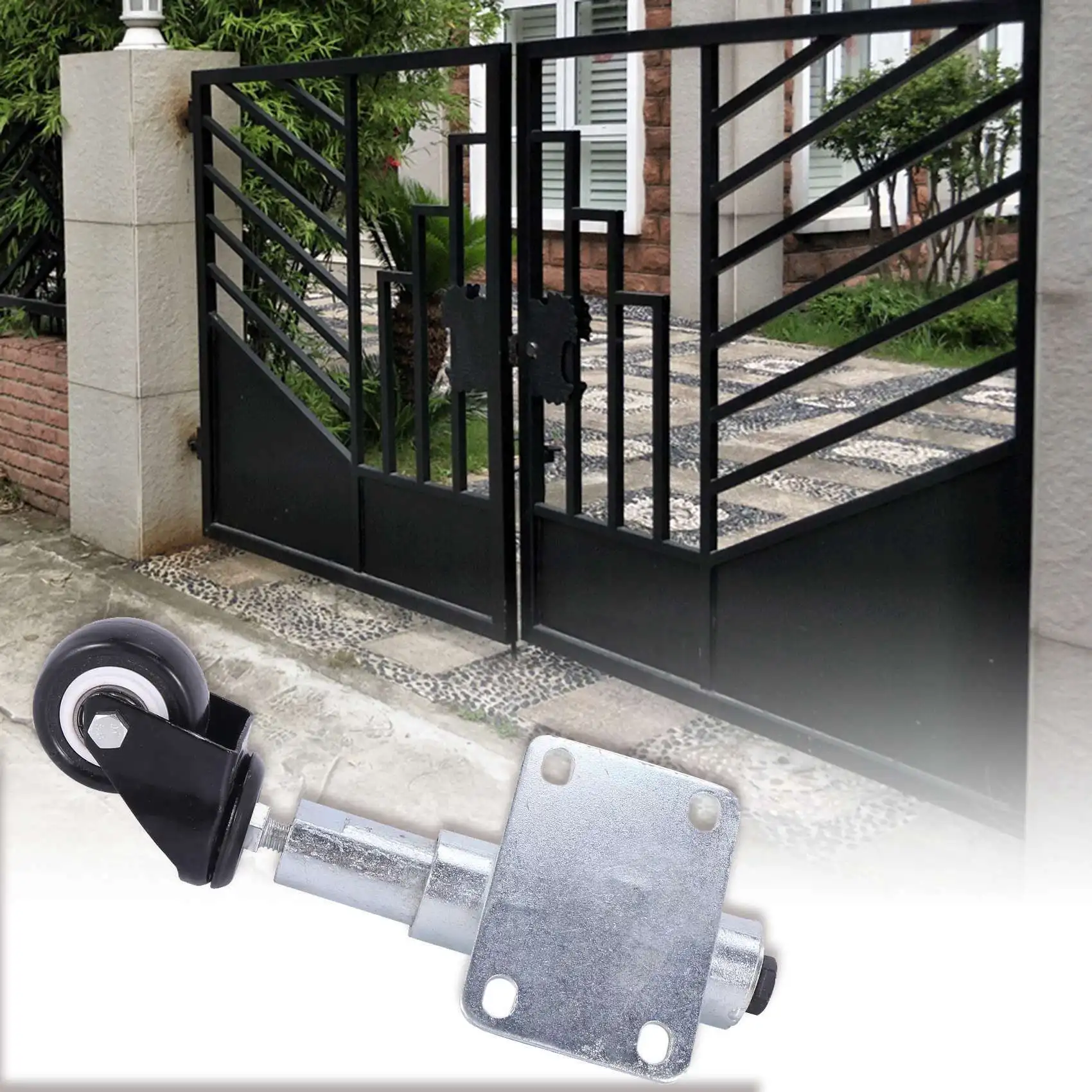 

Колесо стержня ворот, 2-дюймовый Поворотный Ролик из полиуретана с пружинной нагрузкой, грузоподъемность 110 фунтов