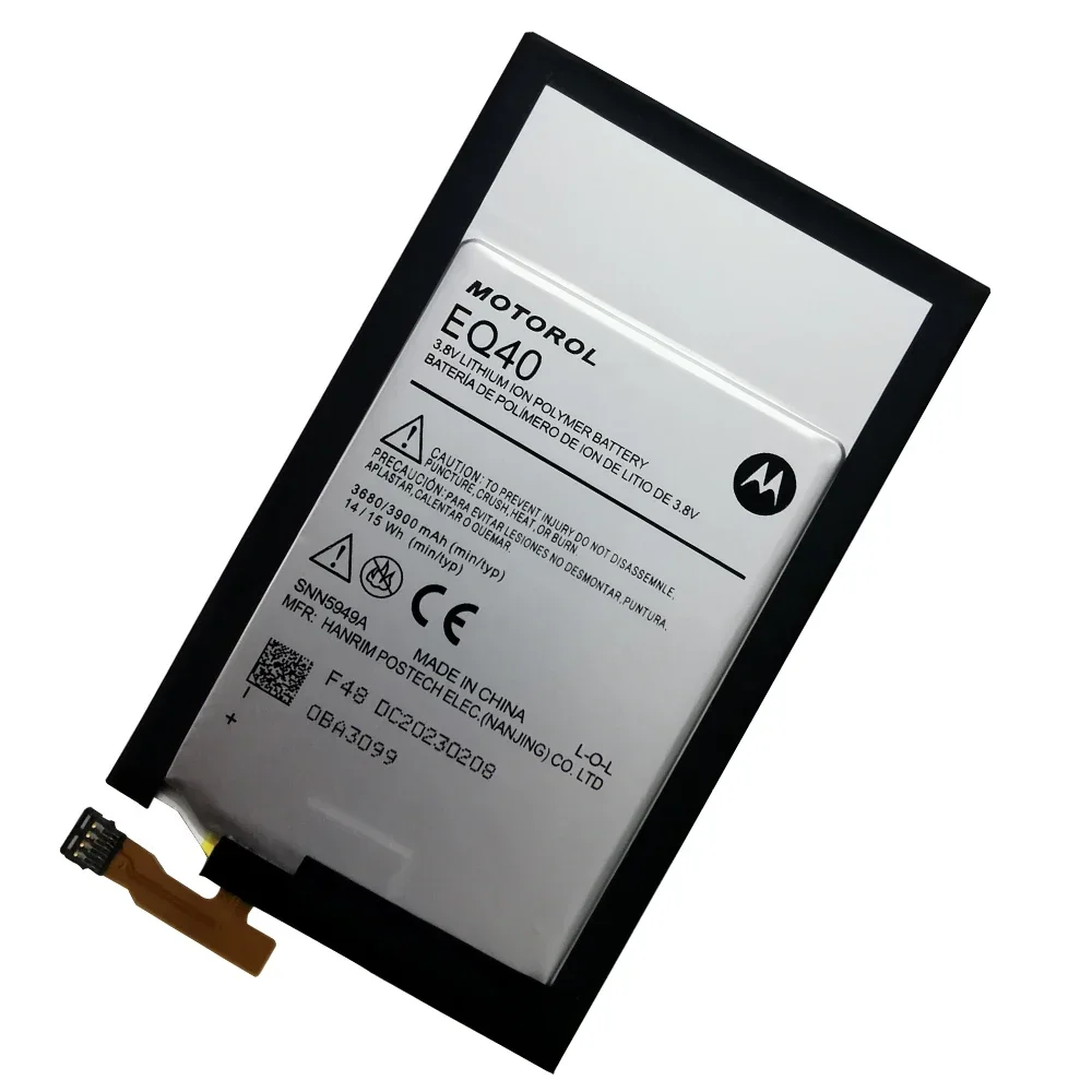 100% Оригинальный аккумулятор EQ40 3900 мАч для Motorola Moto Droid Turbo XT1225 XT1254 SNN5949A