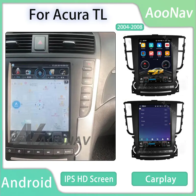 

Автомагнитола 2 Din Android для Acura TL 2004 2005 2006-2008 Tesla, автомагнитофон с сенсорным экраном carplay