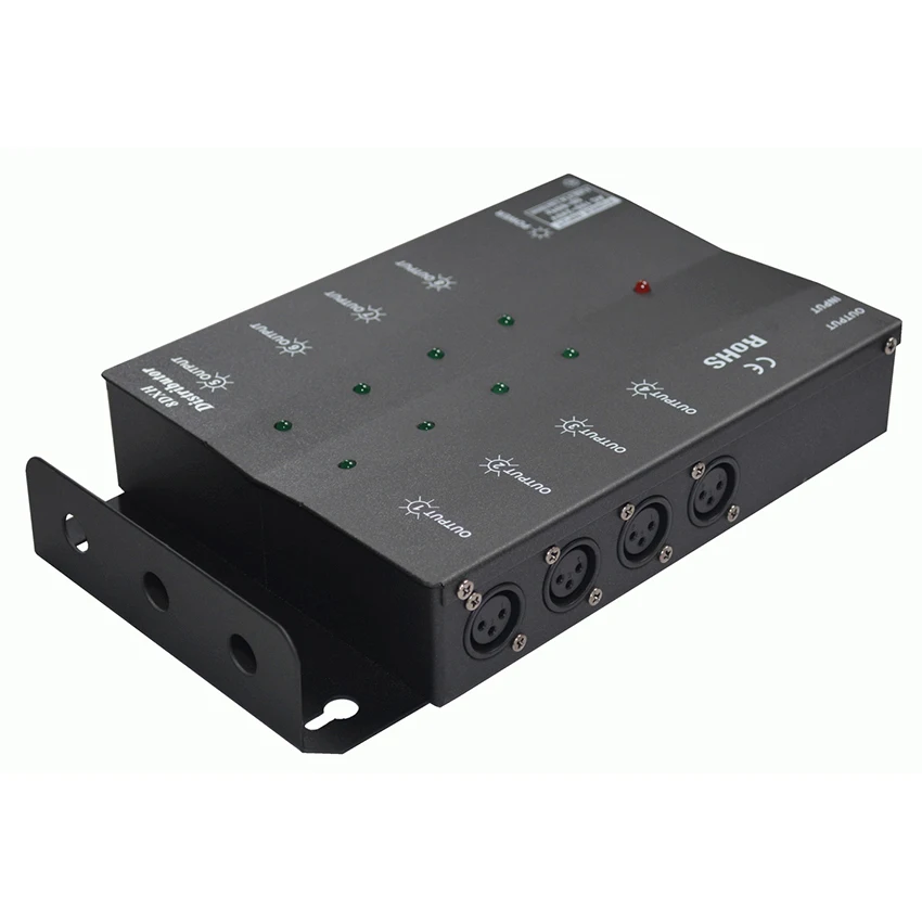 Фото 8-канальный DMX512 сплиттер, 8-портовый усилитель-распределитель сигнала DMX, повторитель для сценического освещения №1