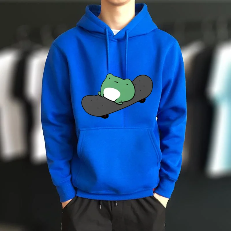 

Winter Oversized Hoodies Sweatshirt Men And Women's Fleece Hoodies Harajuku Warm Pullover Drawstring Printing Male Korean Style