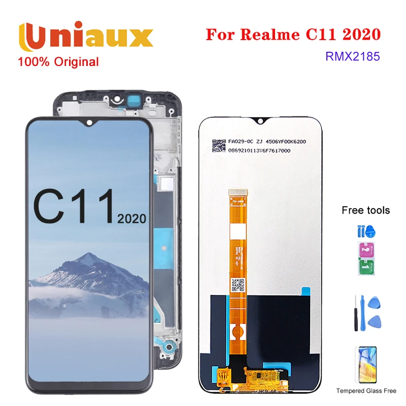 

6.5" Original For OPPO Realme C11 2020 RMX2185 LCD Display Touch Screen Panel Digitizer Assembly For Realme C11 2020 LCD Uniaux